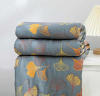 Plaid met ginkgobladeren