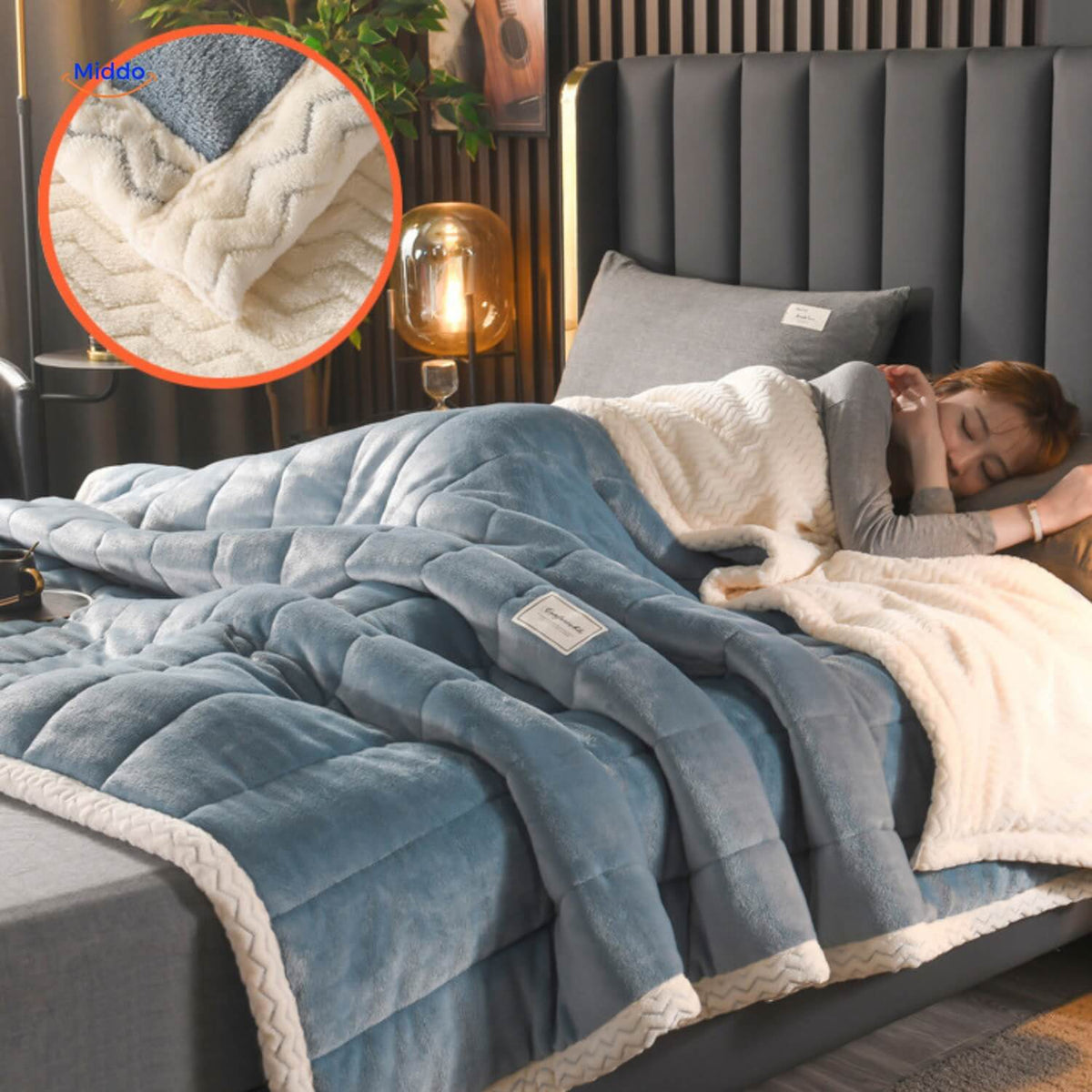 Pluche wollen deken | Warm en comfortabel, ideaal voor de winter