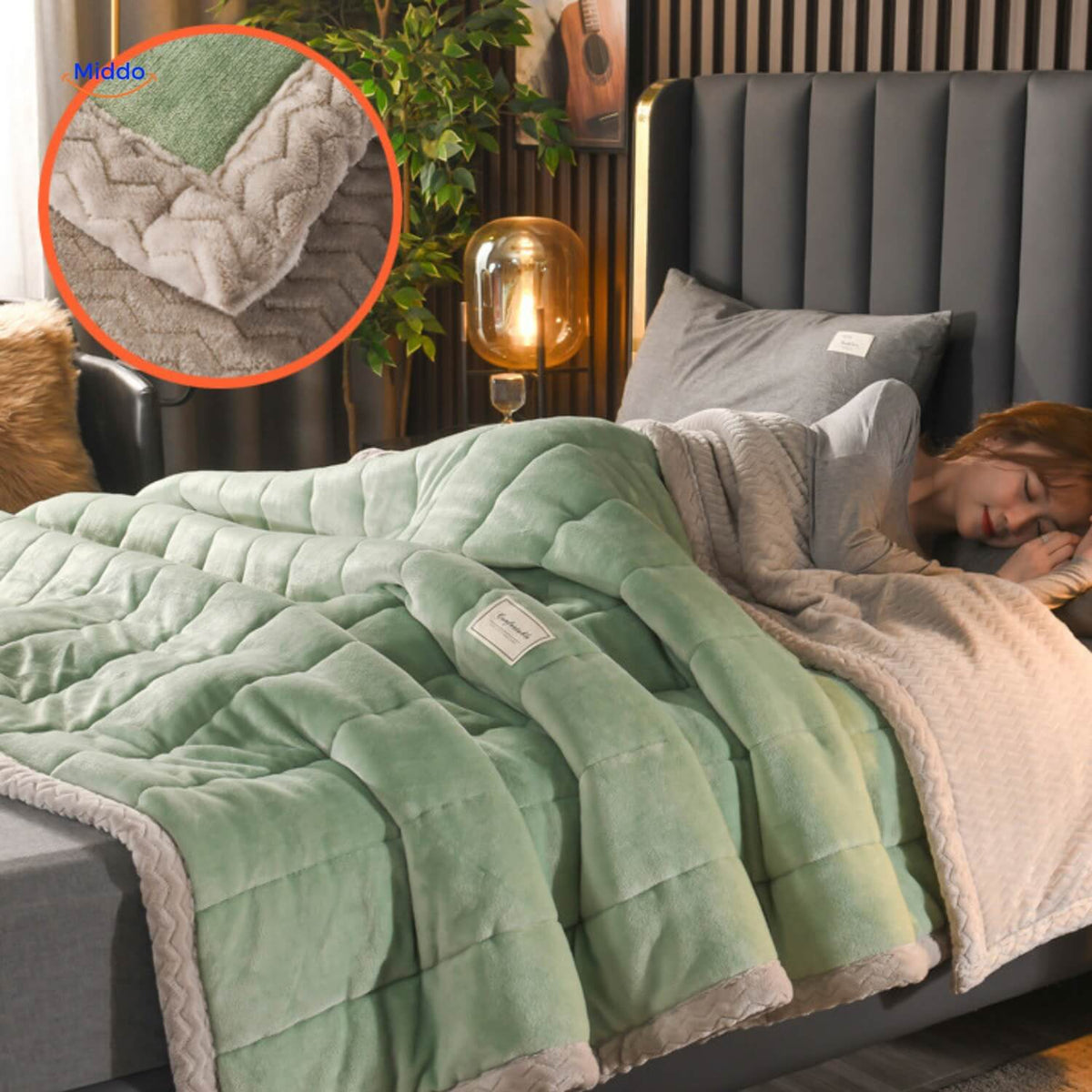 Pluche wollen deken | Warm en comfortabel, ideaal voor de winter