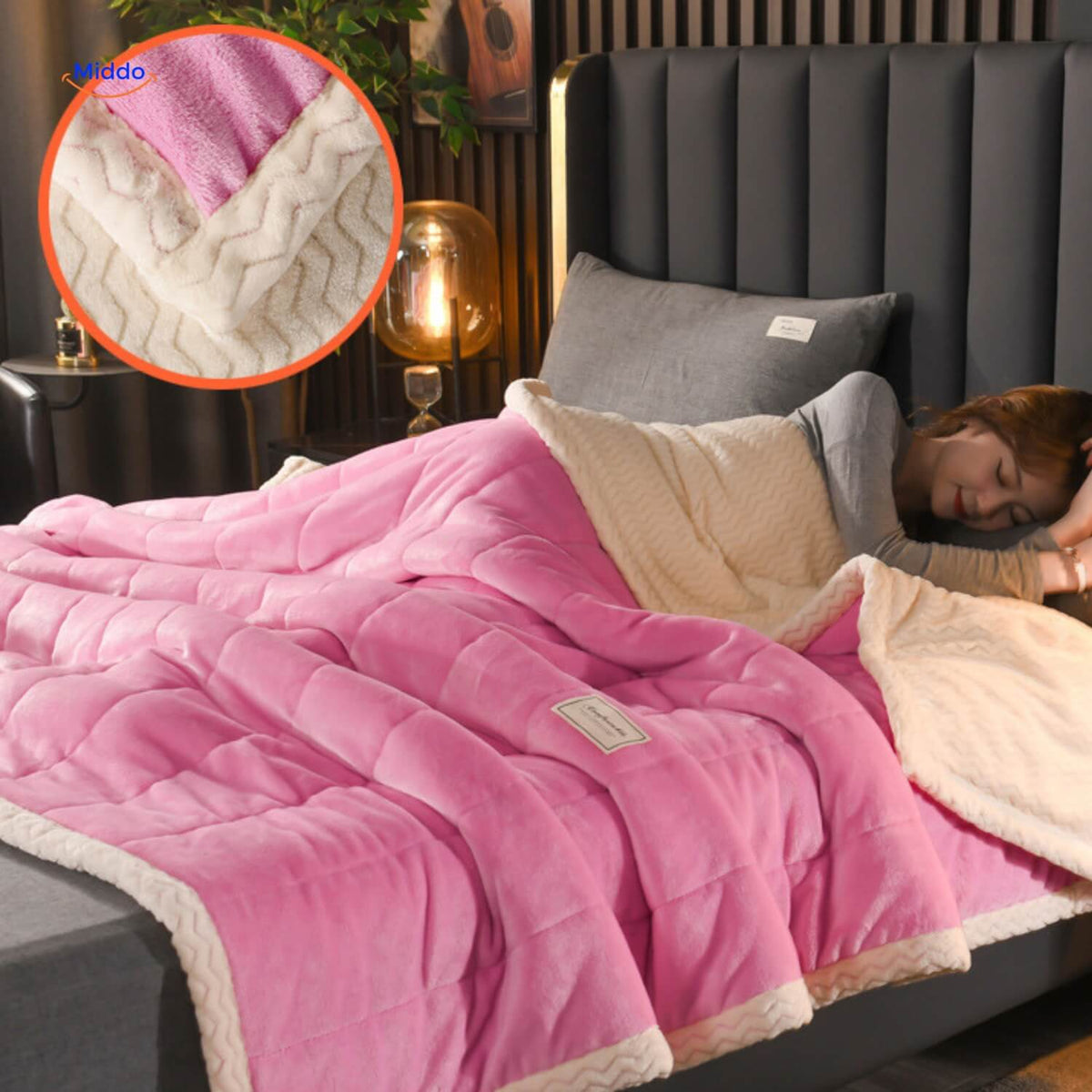 Pluche wollen deken | Warm en comfortabel, ideaal voor de winter