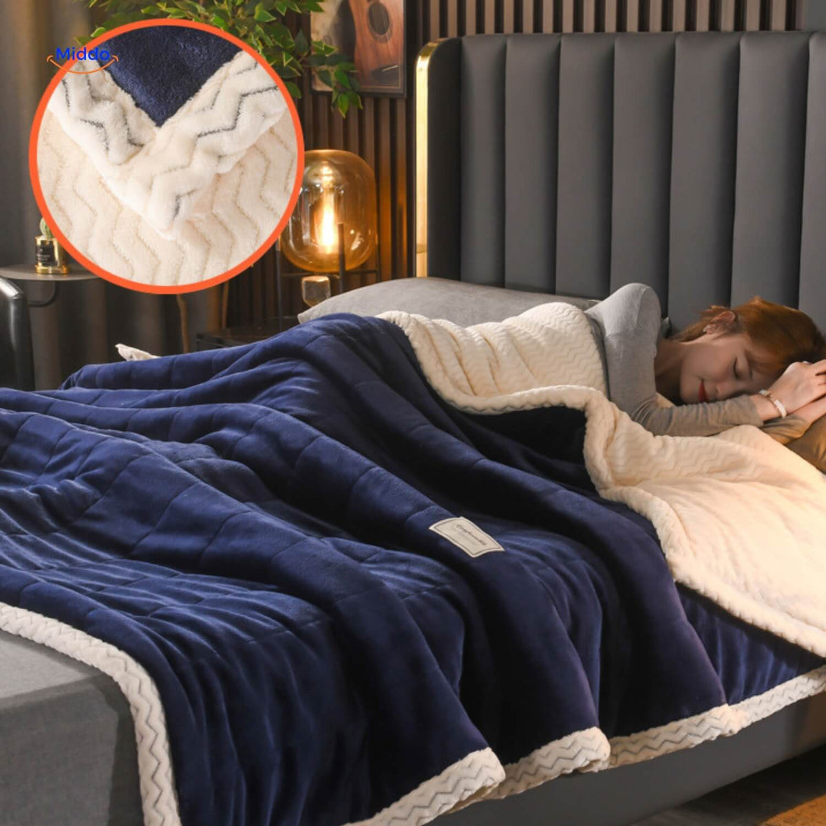 Pluche wollen deken | Warm en comfortabel, ideaal voor de winter