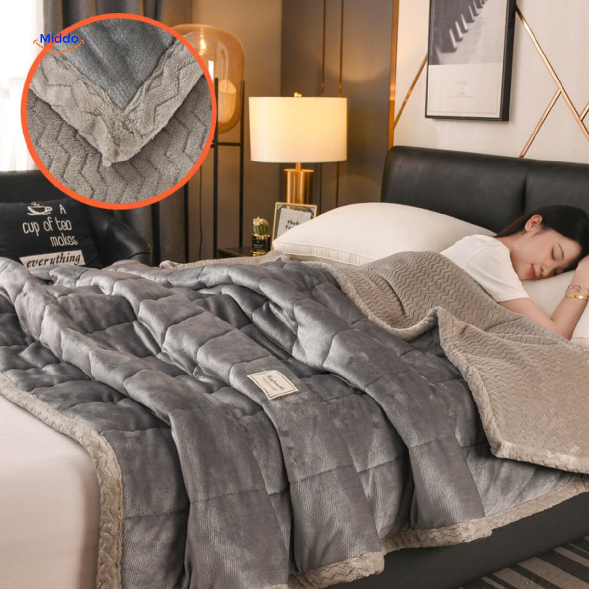 Pluche wollen deken | Warm en comfortabel, ideaal voor de winter