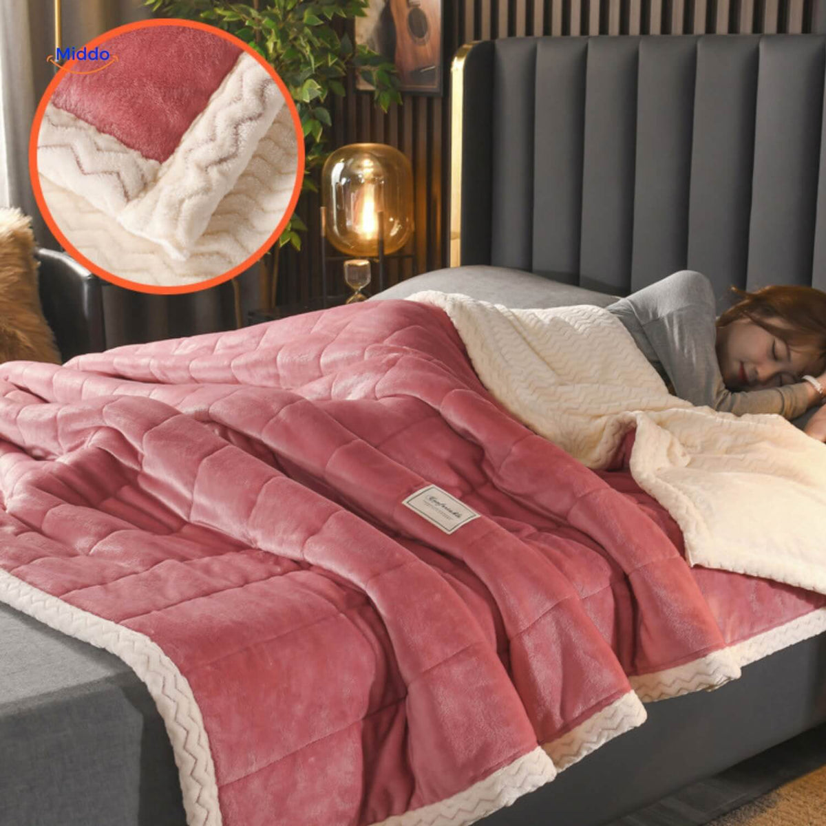 Pluche wollen deken | Warm en comfortabel, ideaal voor de winter
