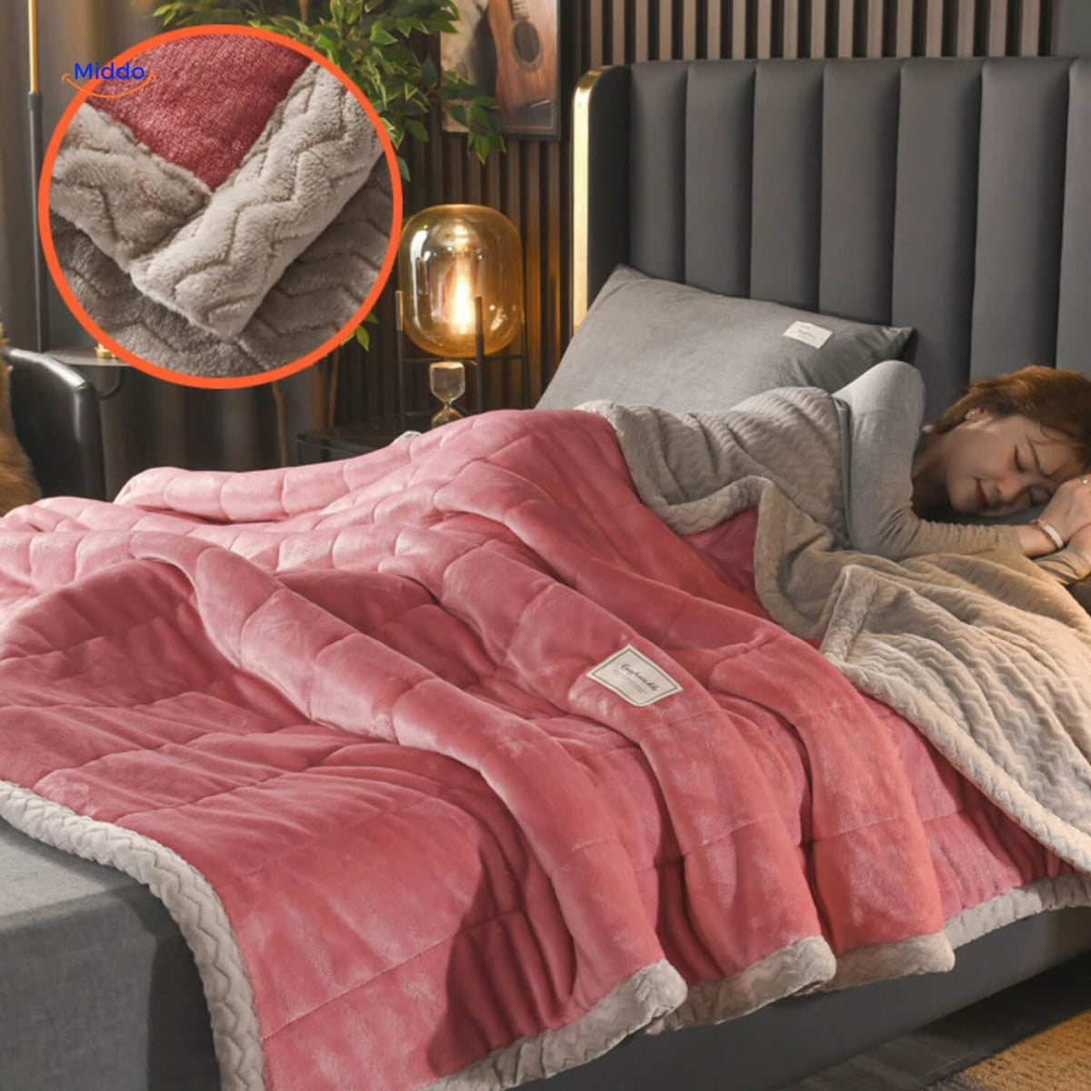 Pluche wollen deken | Warm en comfortabel, ideaal voor de winter