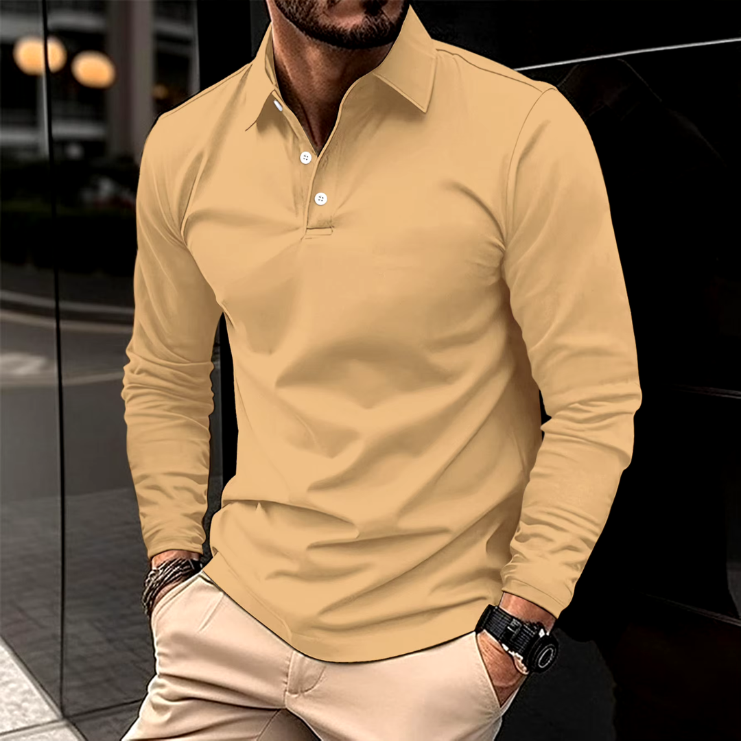 Poloshirt met lange mouwen voor heren – Stijlvol & comfortabel