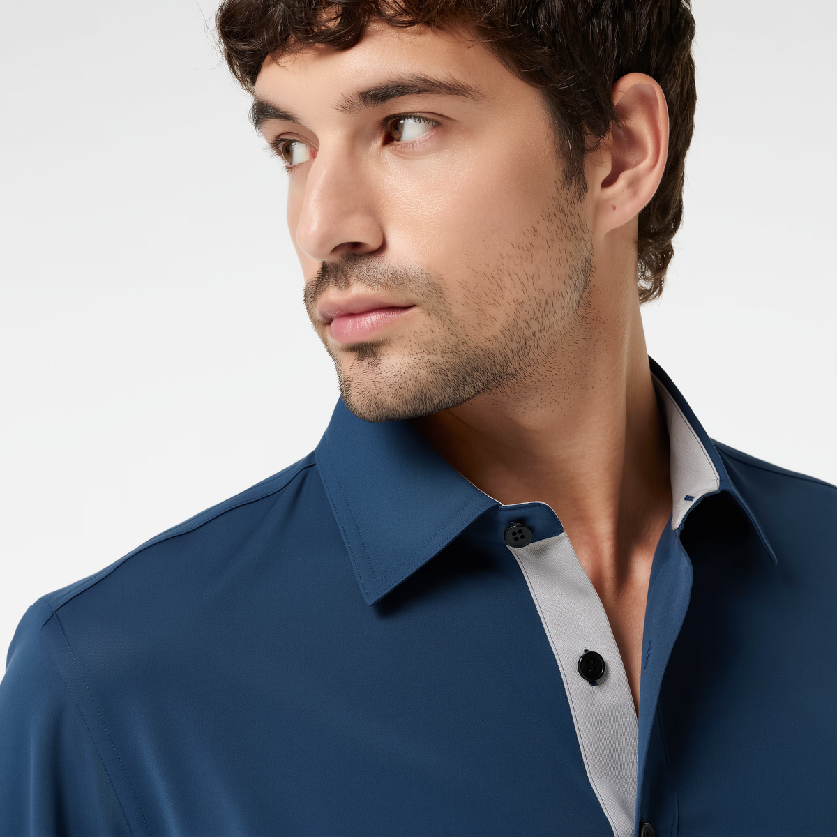 Poloshirt voor heren van polyester en elastaan | Vochtafvoerend UPF 50