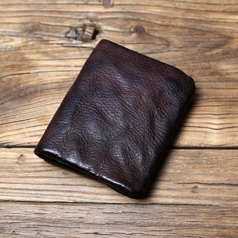 Portemonnee van volnerfleer met patina