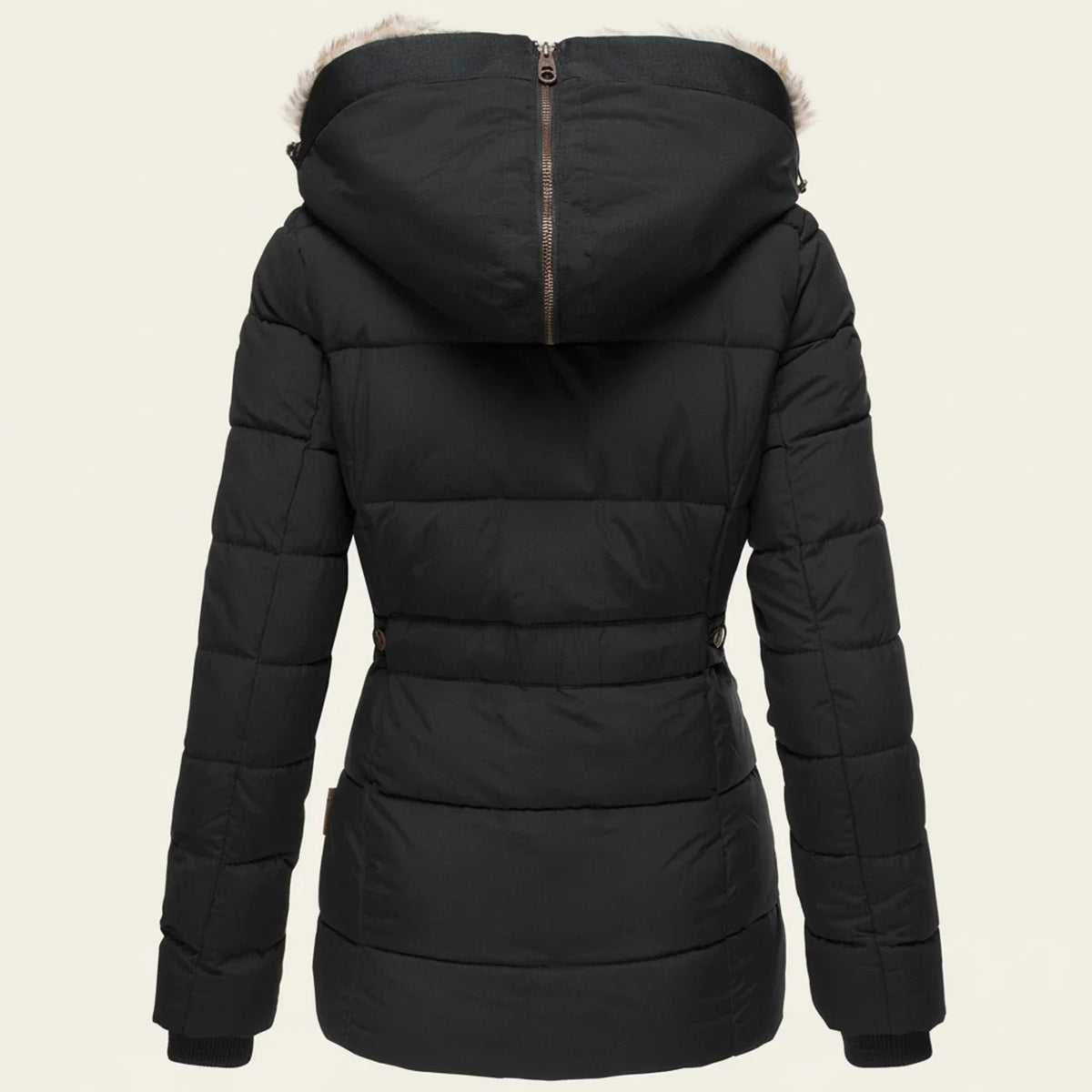 Puffer winterjas met capuchon voor dames