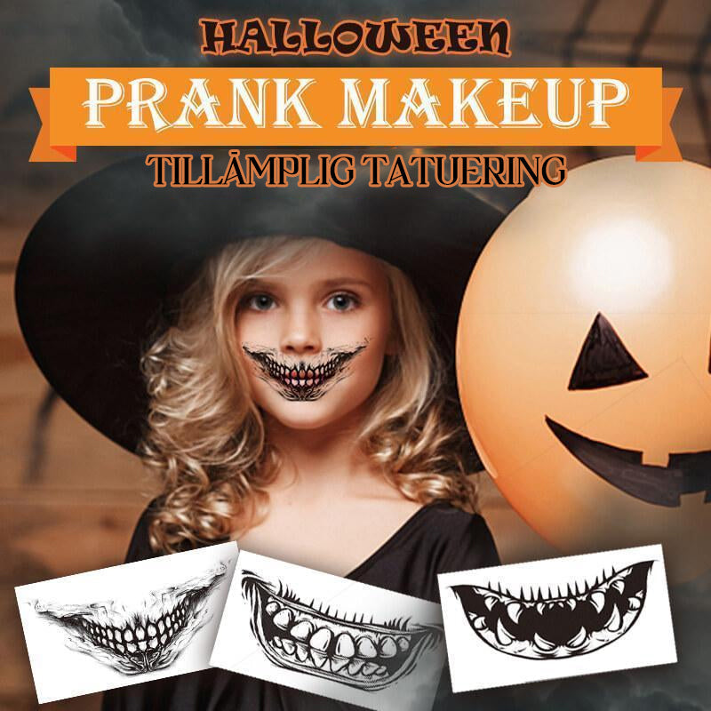 Realistische horror halloween-tattoos – Maak je halloween-make-up compleet
