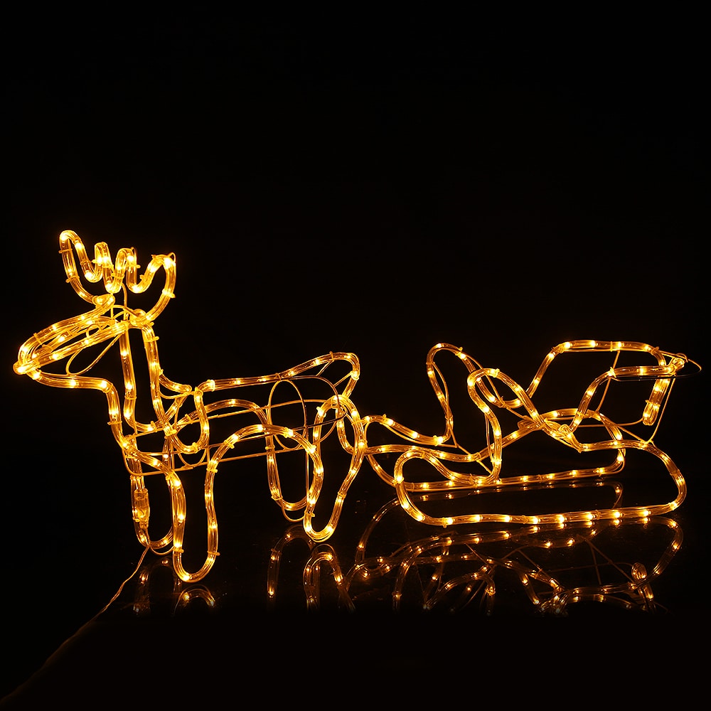 Rendier en slee - 120 cm met ledverlichting