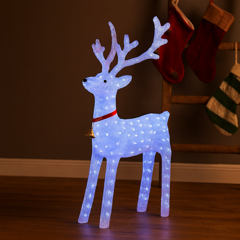 Rendier van acryl met ledverlichting - hoogte 130 cm