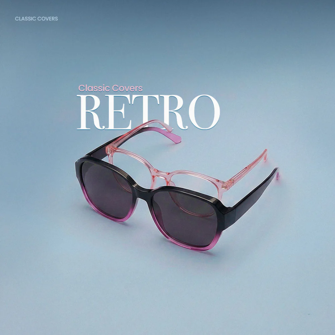 Retro fit-over zonnebril