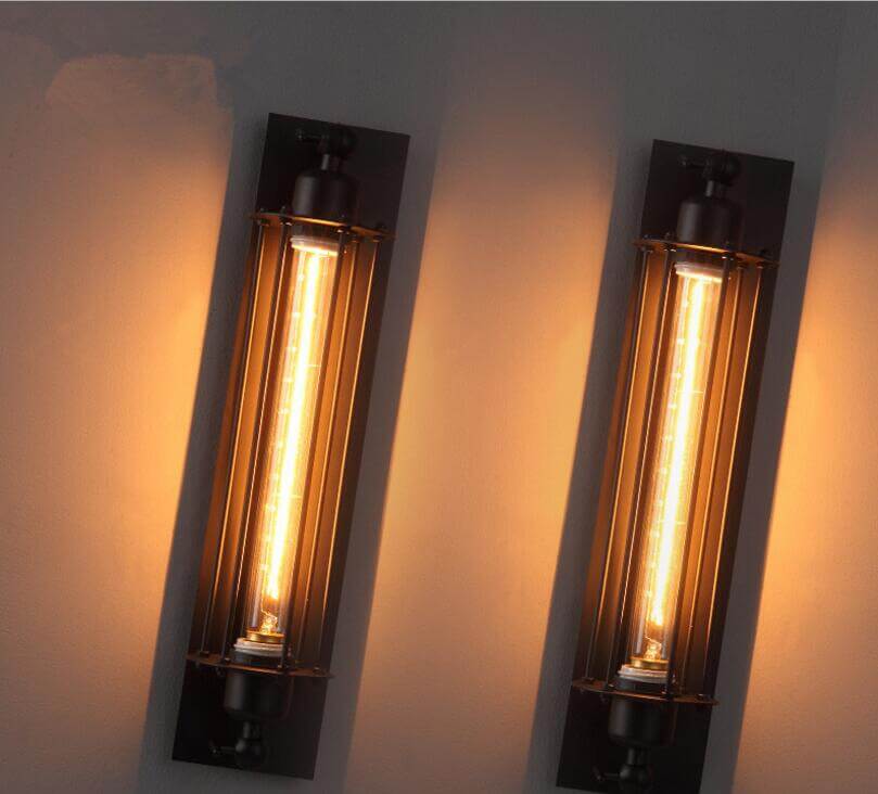 Retro industriële wandlamp E27 | Klassieke wandlamp met modern led-design voor woondecoratie