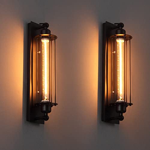Retro industriële wandlamp E27 | Klassieke wandlamp met modern led-design voor woondecoratie