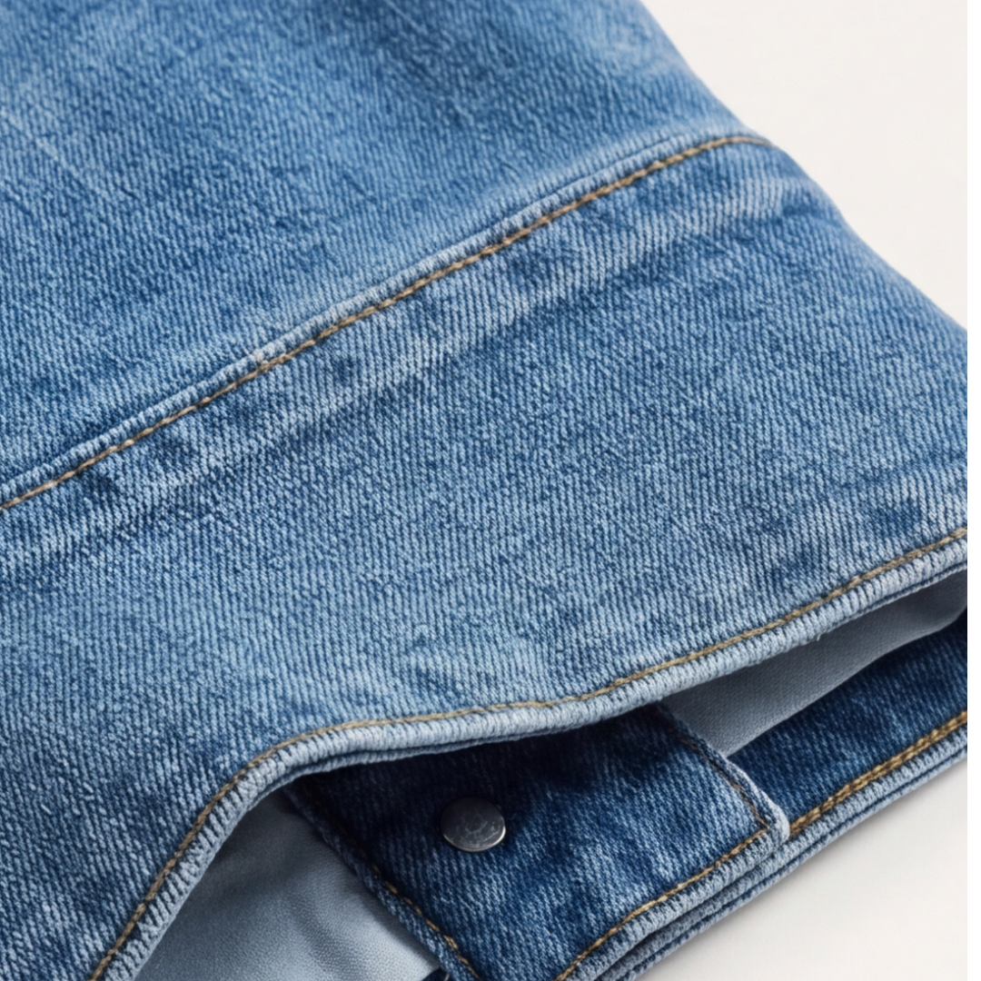 Retro wide leg jeans met knoopsluiting aan de voorkant