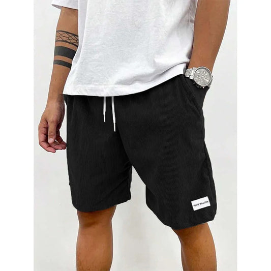Ribfluwelen bermudashorts voor heren