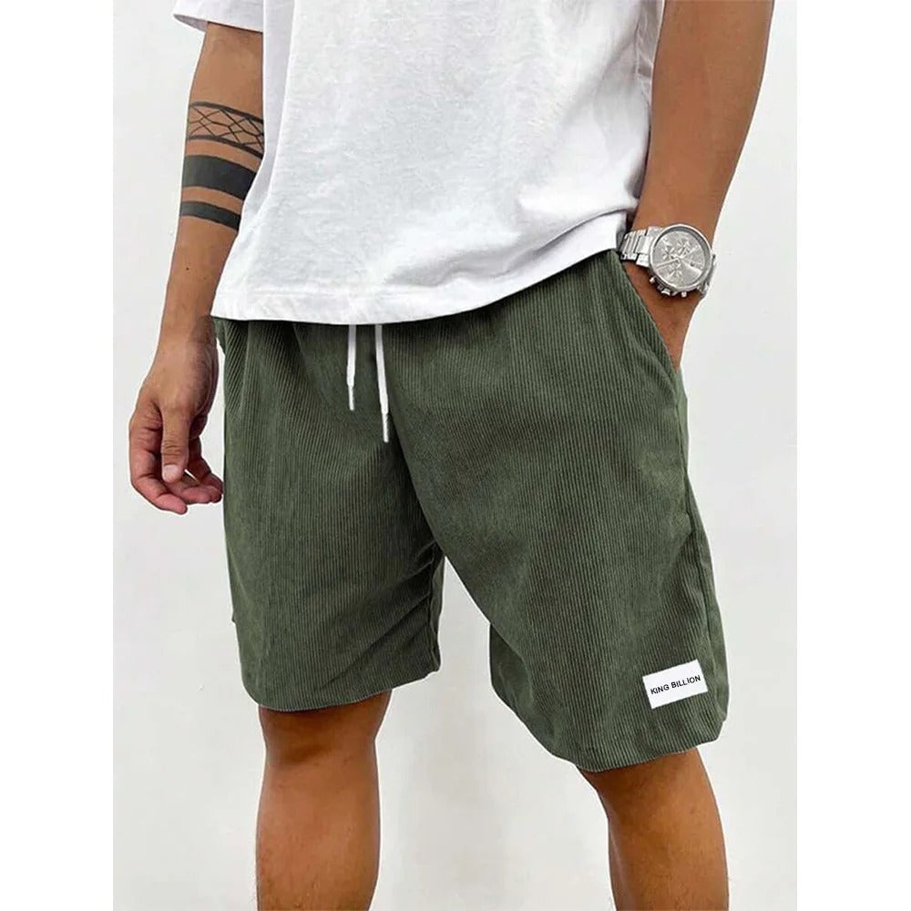 Ribfluwelen bermudashorts voor heren