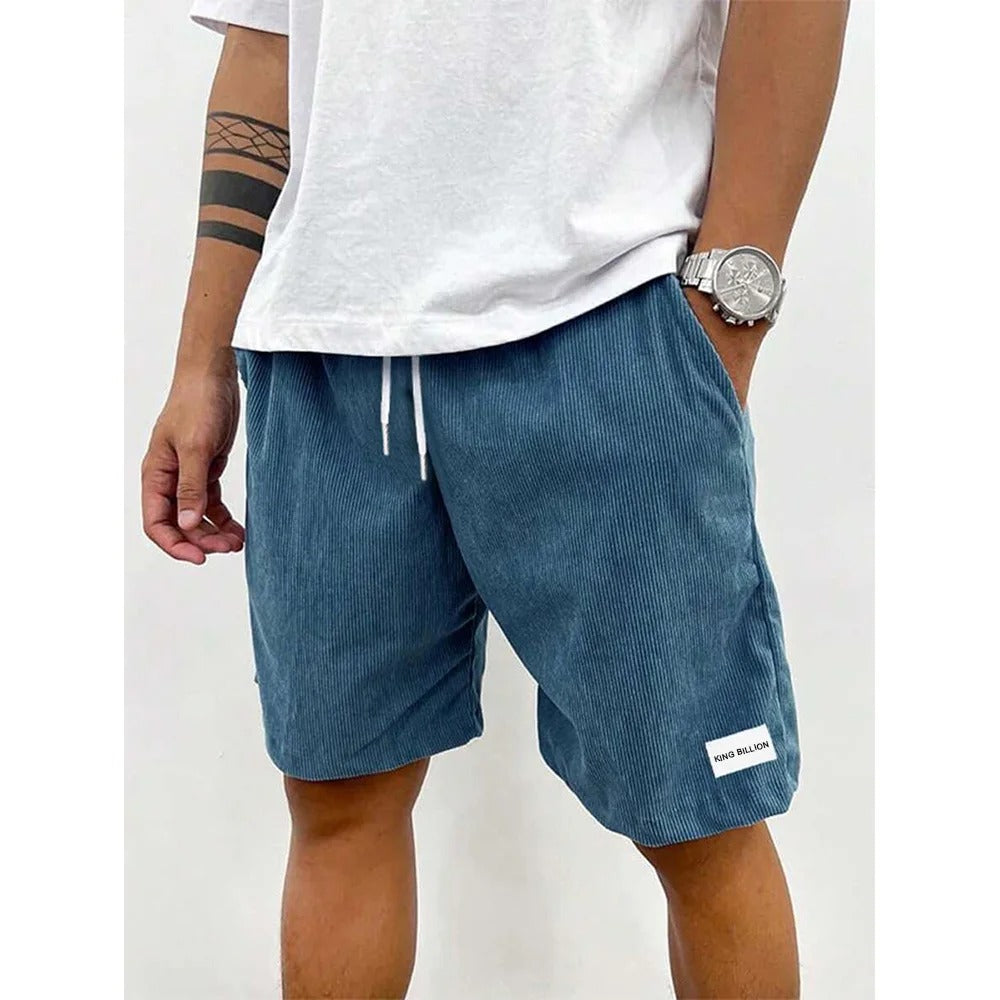 Ribfluwelen bermudashorts voor heren