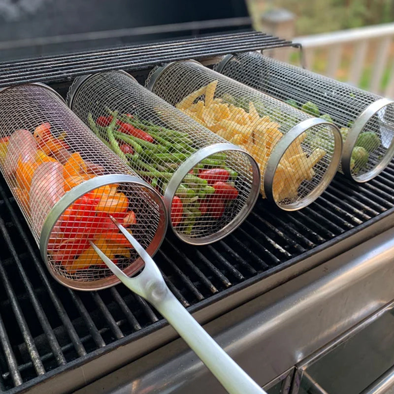 RVS Grillmand - 360° Draaibaar voor Gelijkmatige Garing