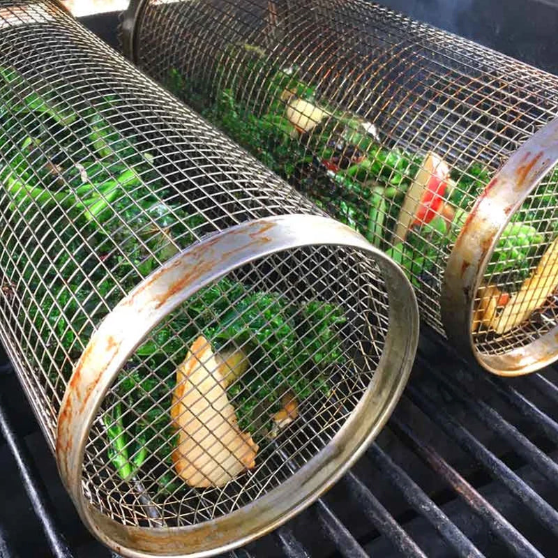 RVS Grillmand - 360° Draaibaar voor Gelijkmatige Garing