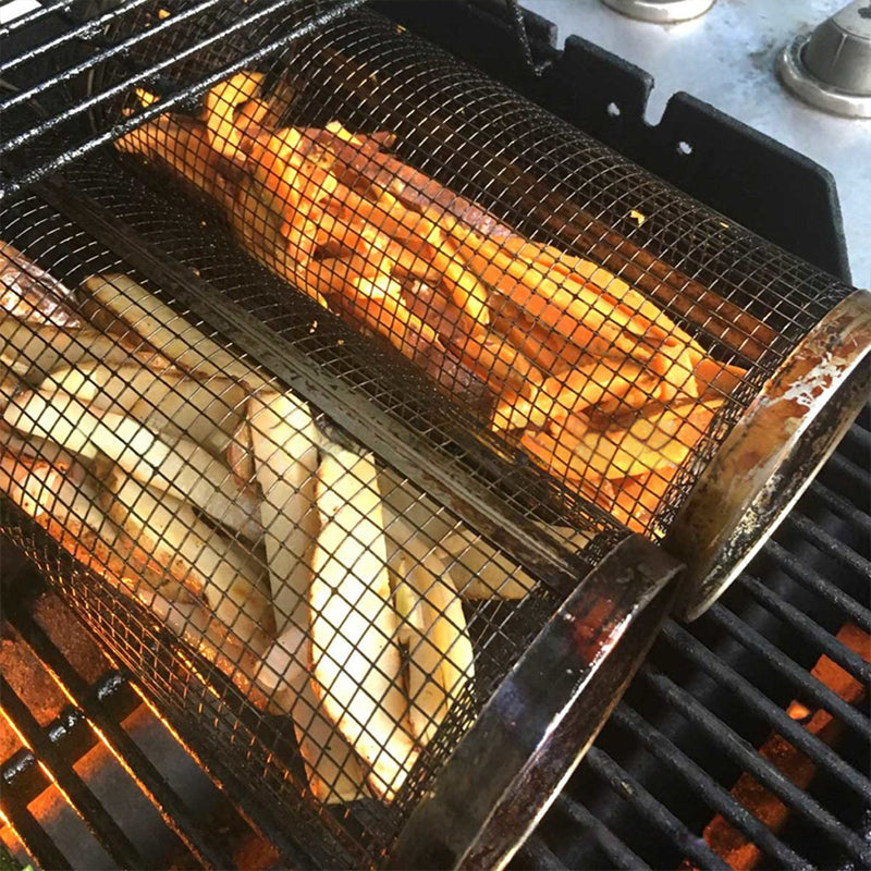 RVS Grillmand - 360° Draaibaar voor Gelijkmatige Garing