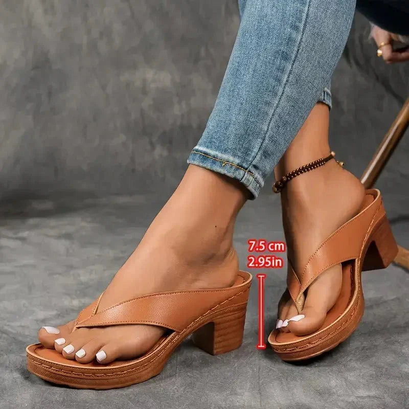Sandalen met hak voor dames