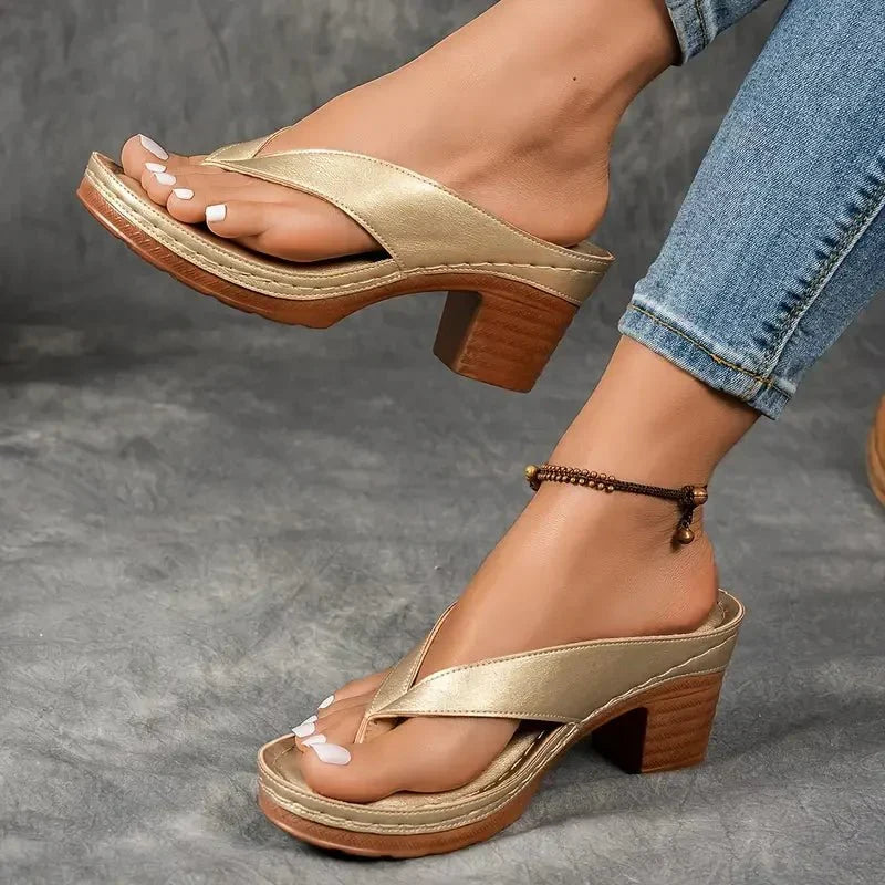 Sandalen met hak voor dames
