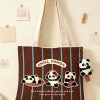 Schattige cartoon panda totebag