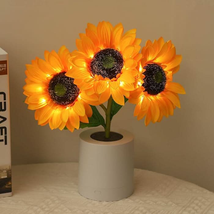 Schitterende zonnebloem led-tafellamp