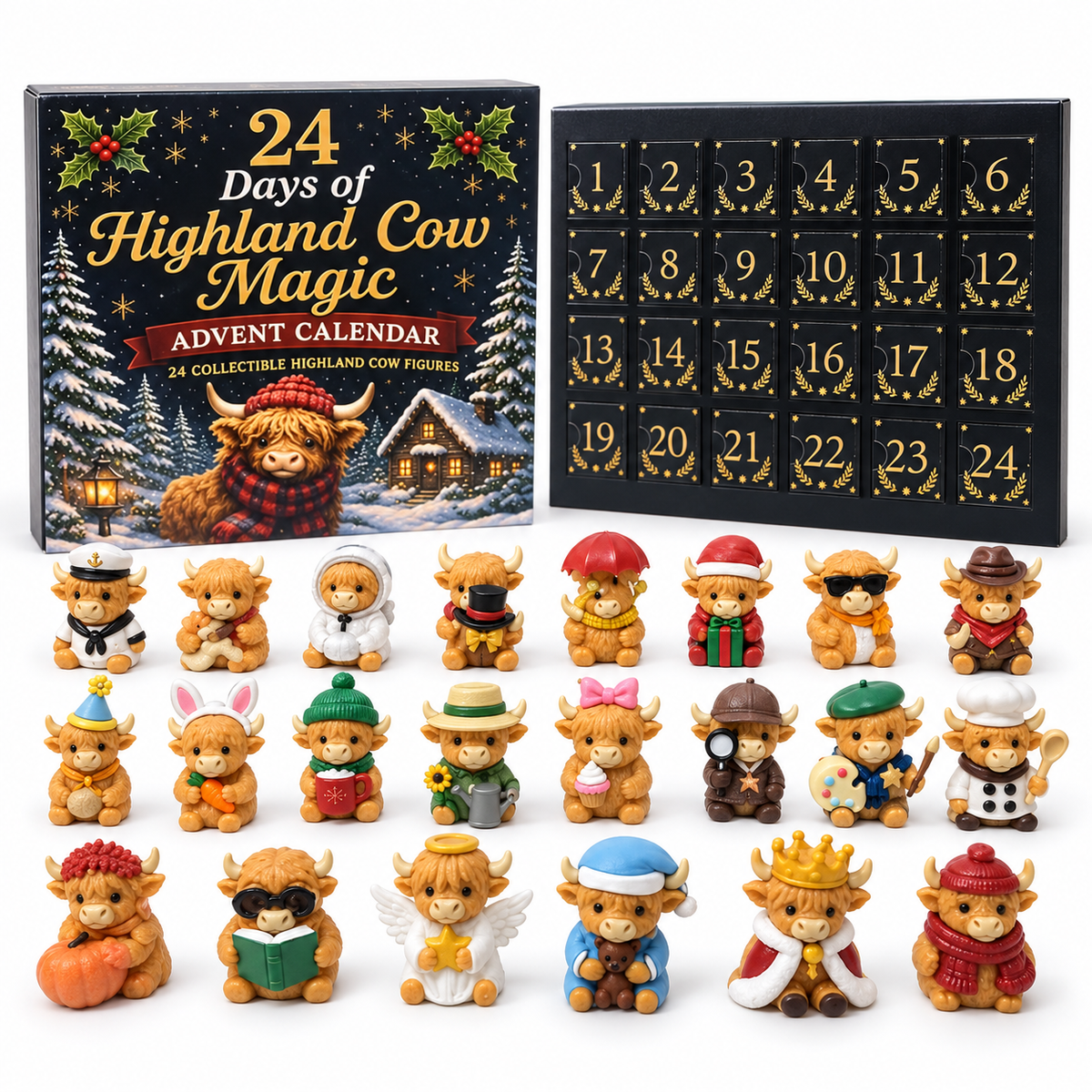 Schotse Hooglander Adventskalender - Aftellen naar Kerstmis