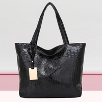 Schoudertas – Elegante tas met krokodillenprint en grote capaciteit