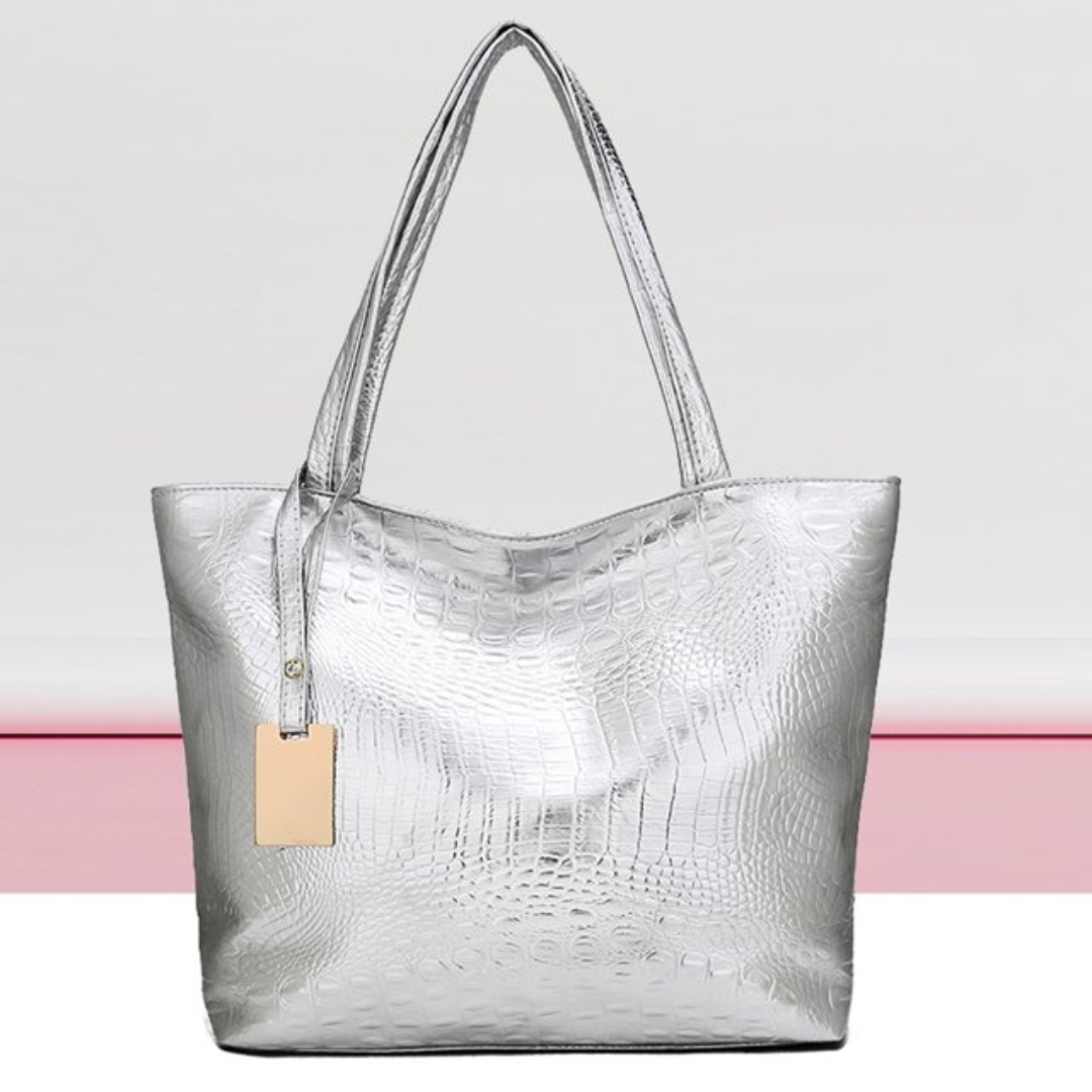 Schoudertas – Elegante tas met krokodillenprint en grote capaciteit