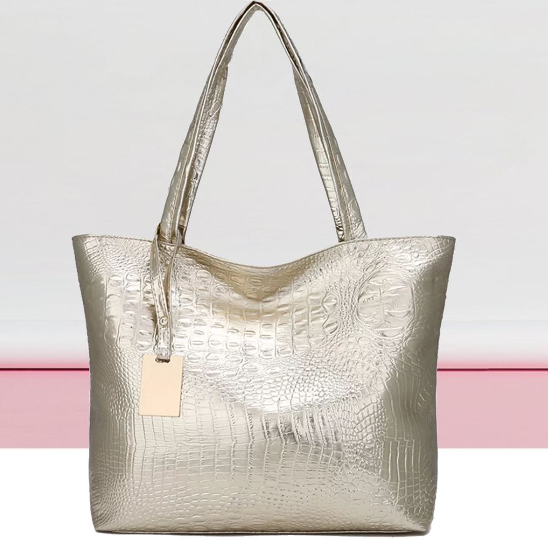 Schoudertas – Elegante tas met krokodillenprint en grote capaciteit