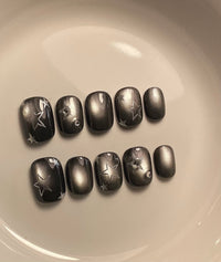 Set press-on nagels versierd met sterren