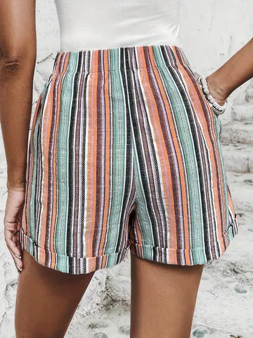 Shorts met contraststrepen