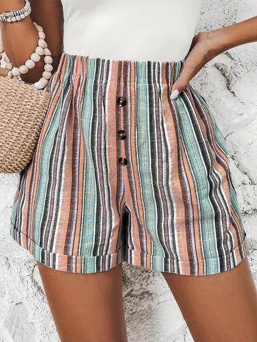Shorts met contraststrepen