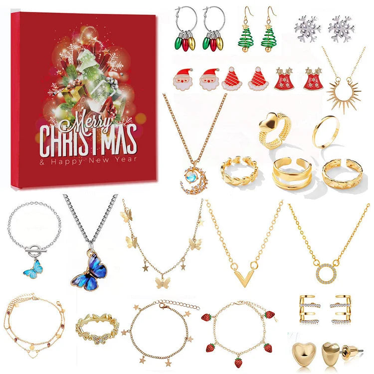 Sieraden adventskalender in goud en zilver