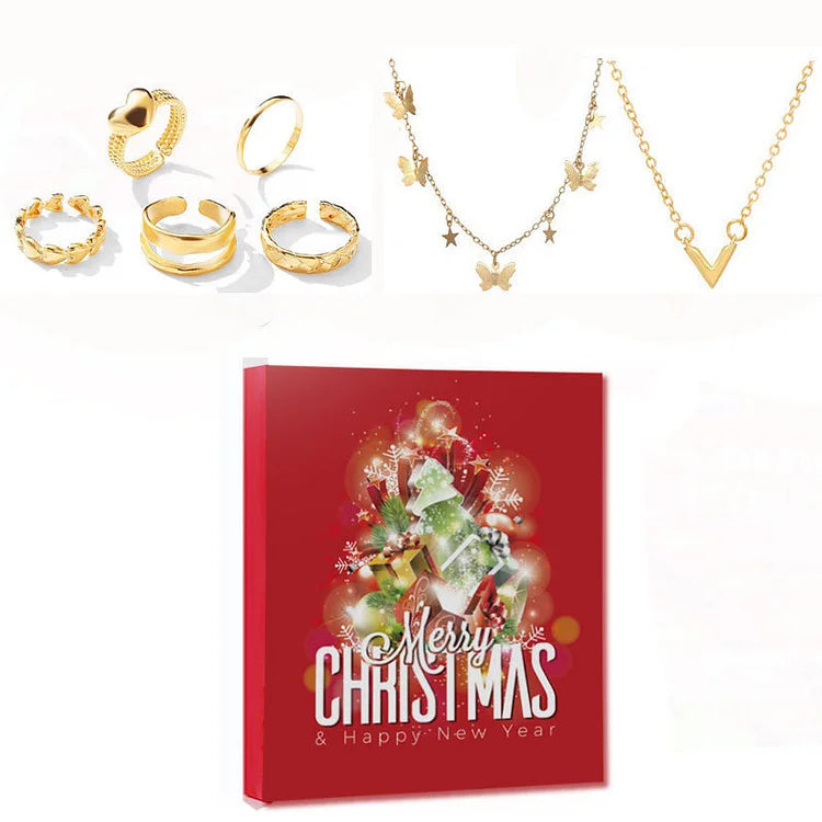 Sieraden adventskalender in goud en zilver