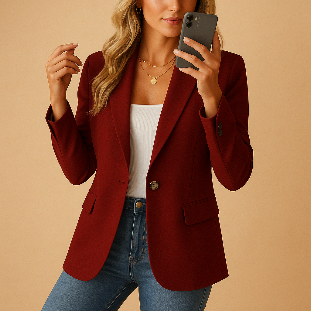 Single-breasted blazer voor dames