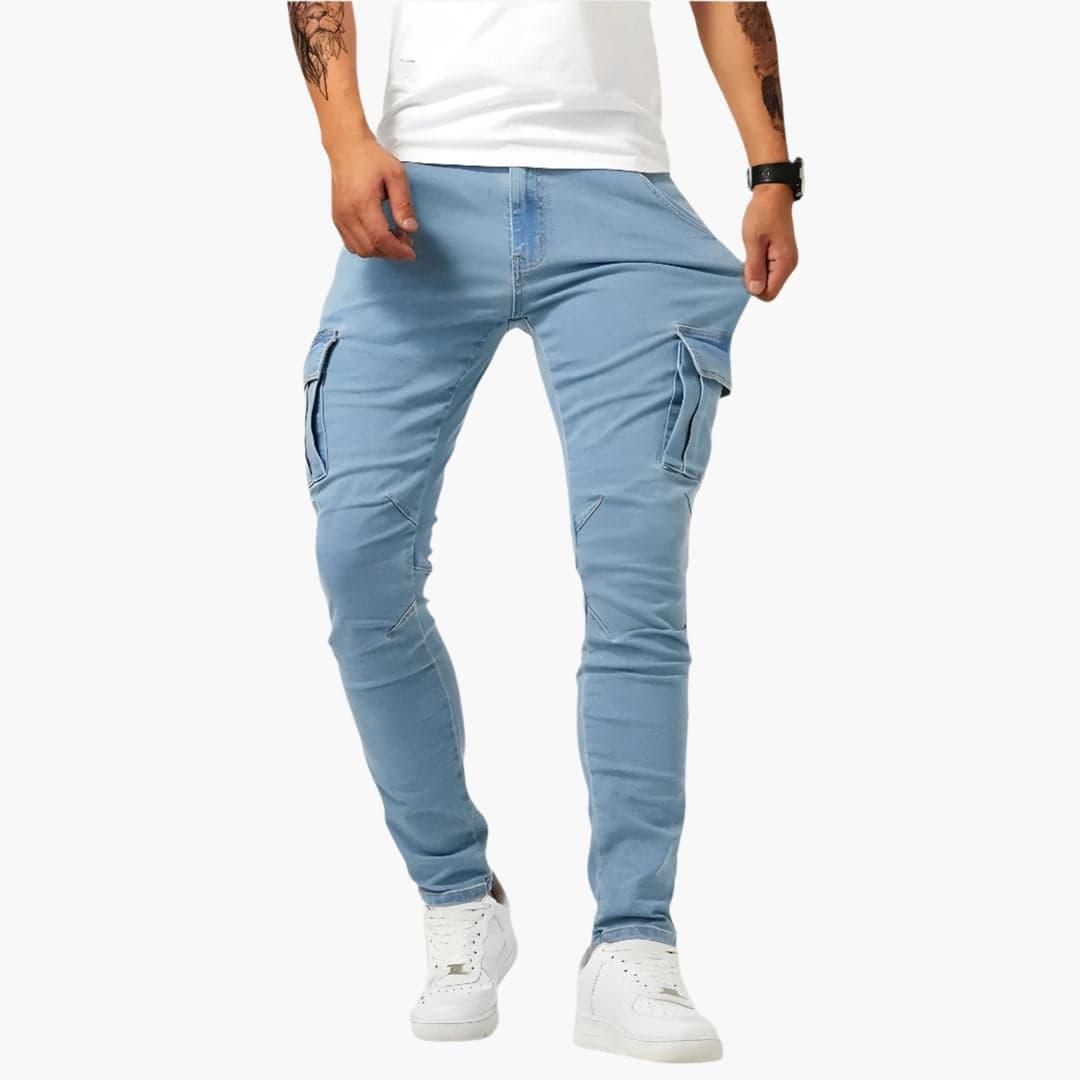 Slim fit cargobroek voor heren