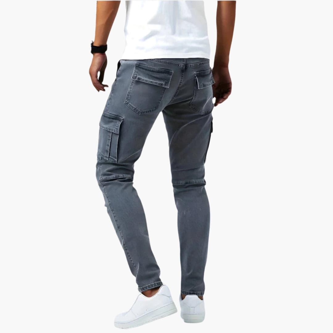 Slim fit cargobroek voor heren