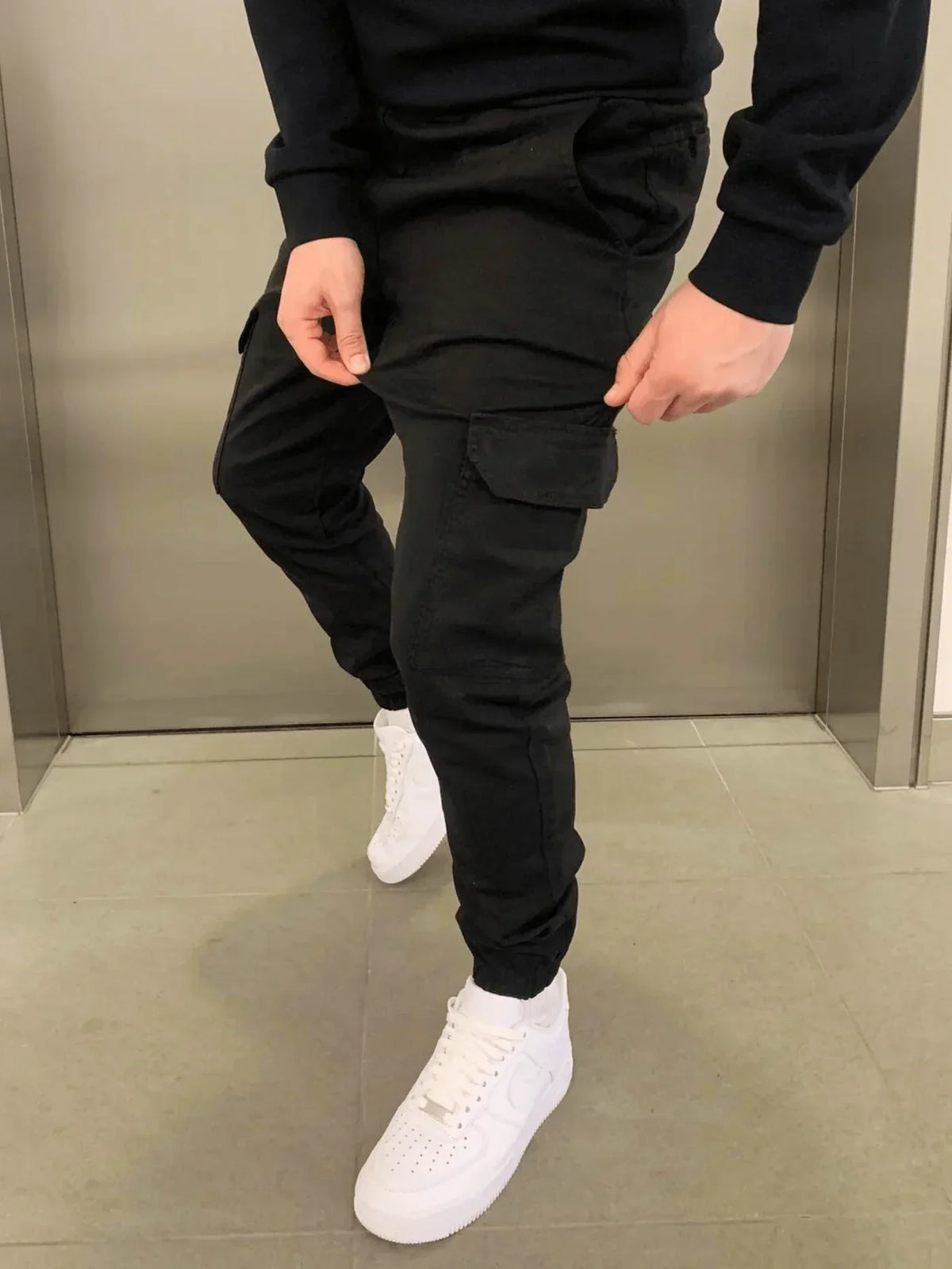 Slim-fit cargobroek voor heren
