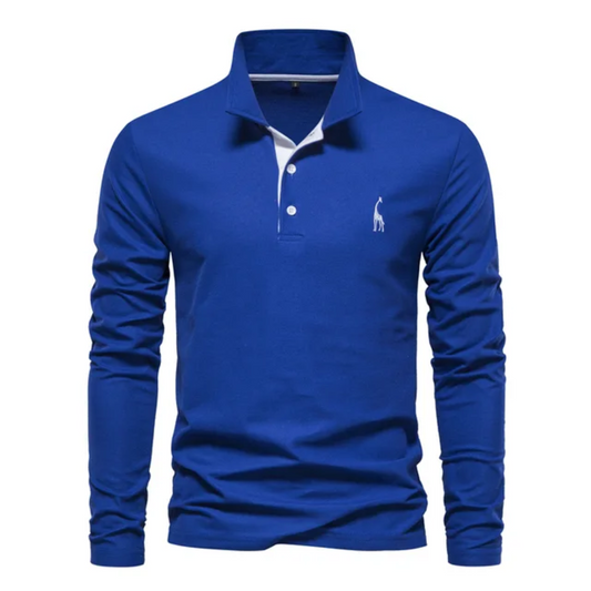 Slim fit herenpoloshirt met lange mouwen