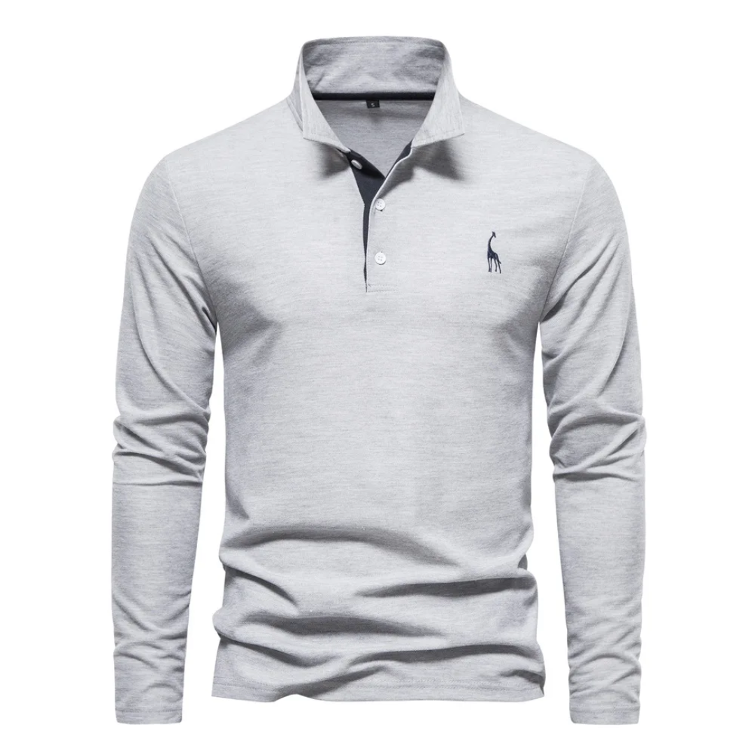 Slim fit herenpoloshirt met lange mouwen