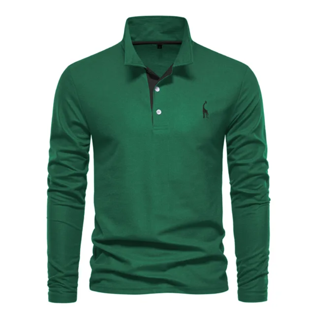 Slim fit herenpoloshirt met lange mouwen