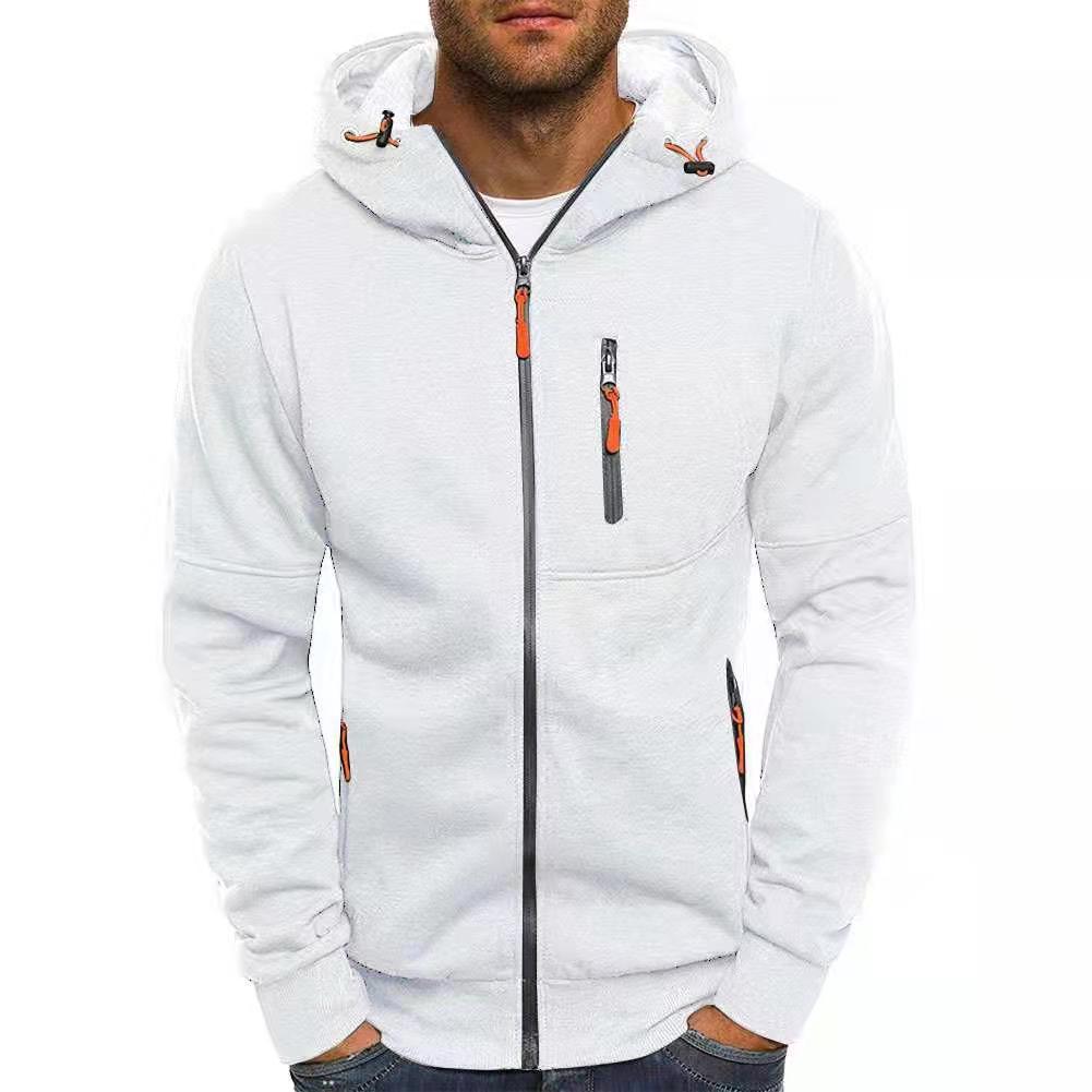 Slim fit vest met capuchon en volledige ritssluiting voor heren