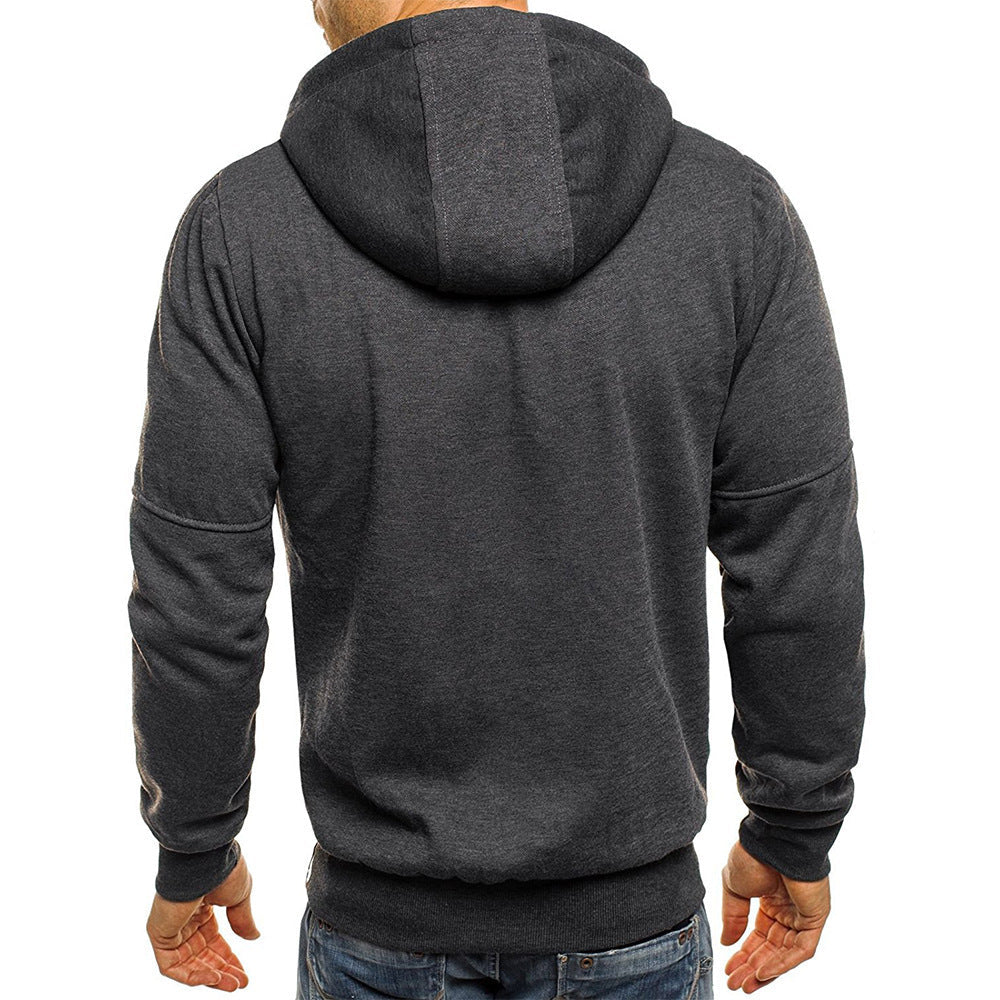Slim fit vest met capuchon en volledige ritssluiting voor heren
