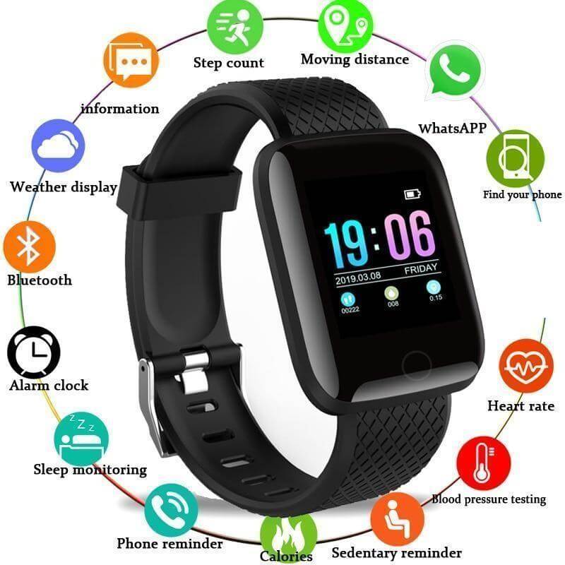Slim fitnesstrackerhorloge