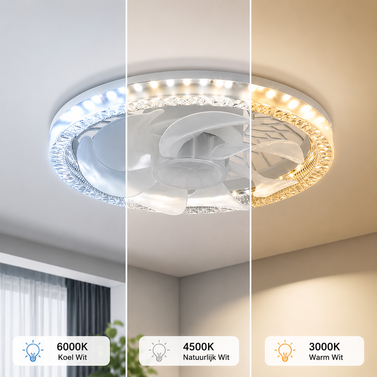 Slimme Dimbare RGB Plafondlamp met WiFi voor de Woonkamer