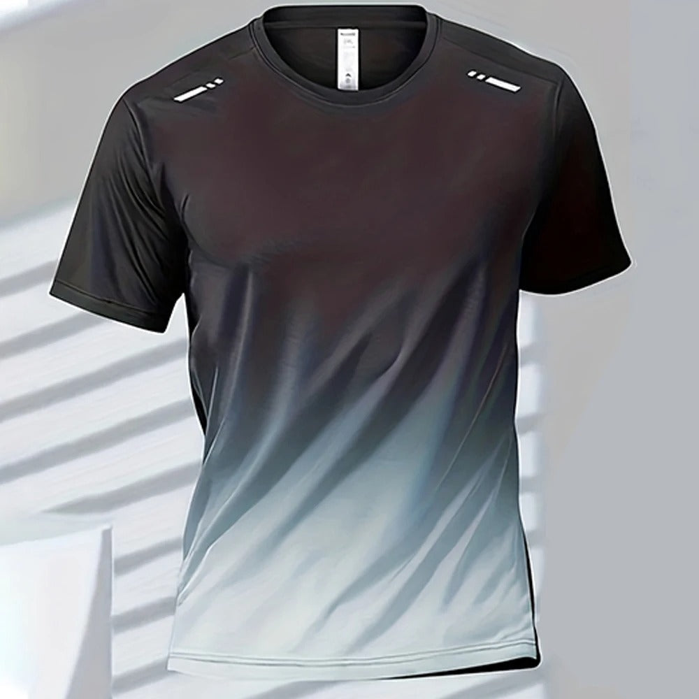 Sneldrogend T-shirt voor heren met verloopdesign